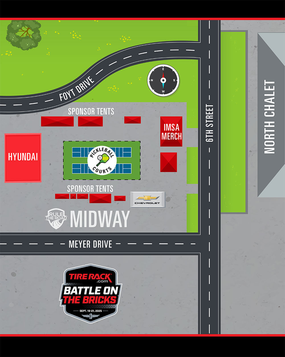 Map of The Rule the Road Fan Midway