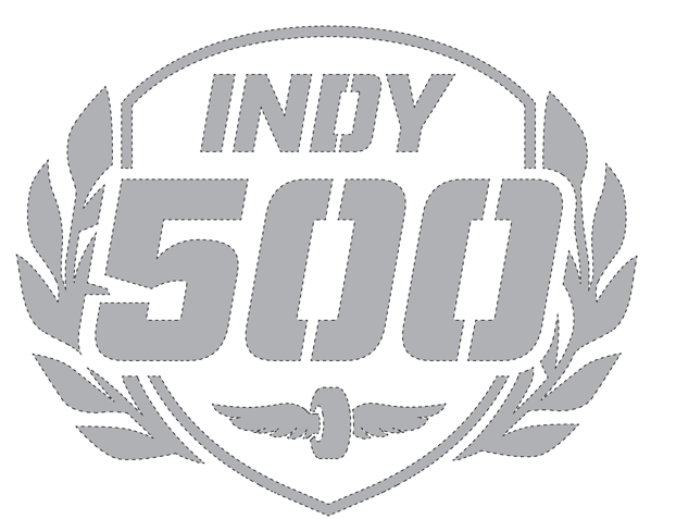 Indy 500 stencil logo
