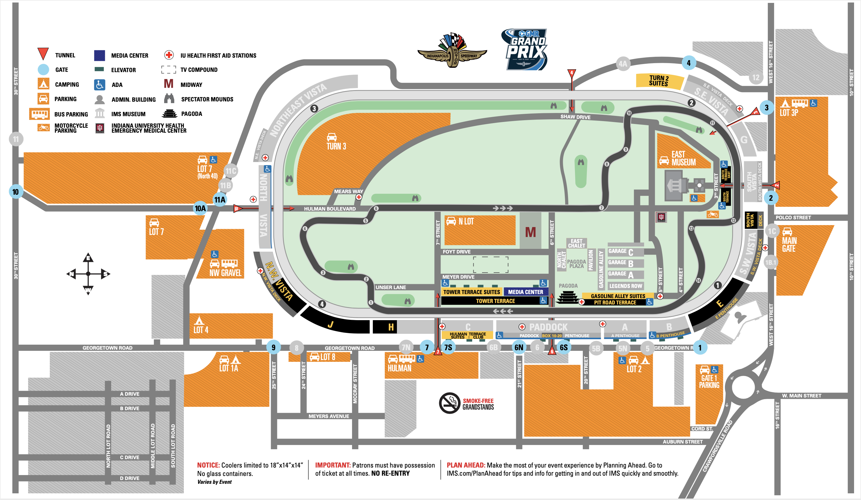 GMR Grand Prix Parking Information