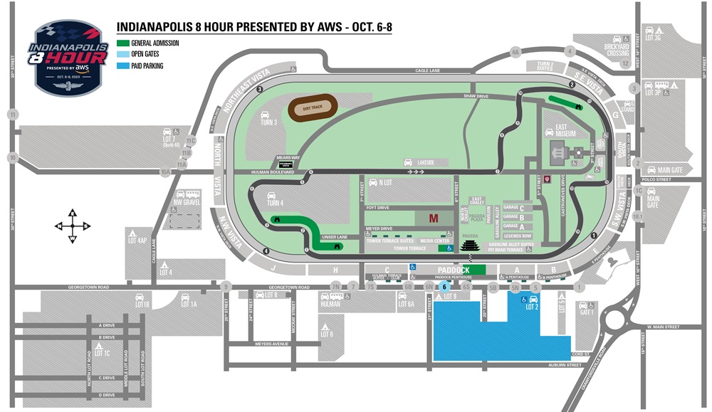 Indianapolis 8 Hour Map