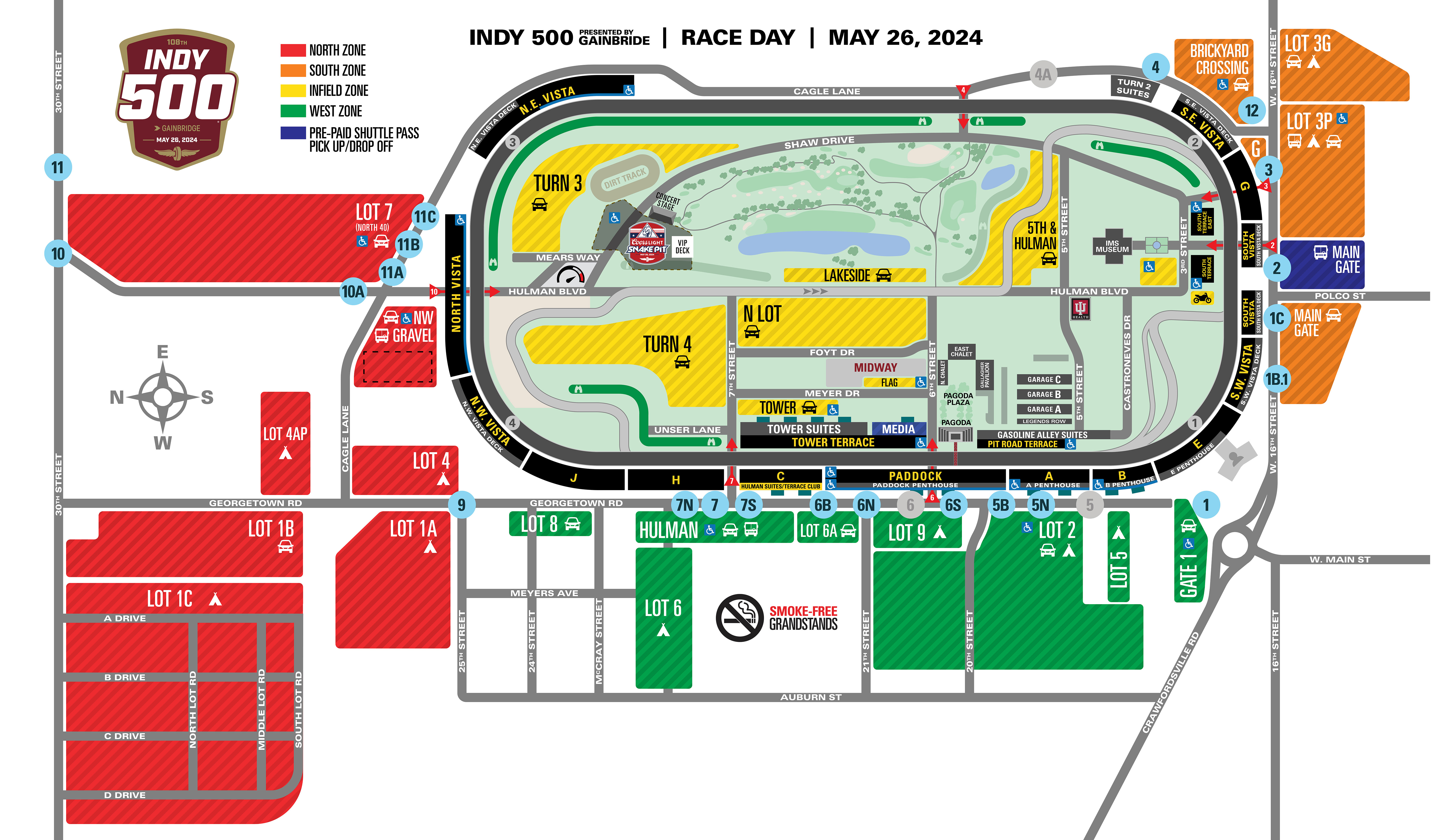 Indianapolis 500 Parking Information