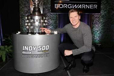 Josef Newgarden Unveils Second Image on Borg-Warner Trophy - Wednesday, December 4, 2024