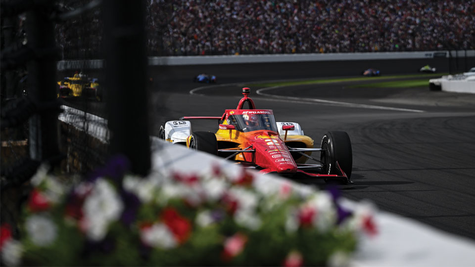 Josef Newgarden on track in the 109th Running of the Indianapolis 500 presented by Gainbridge