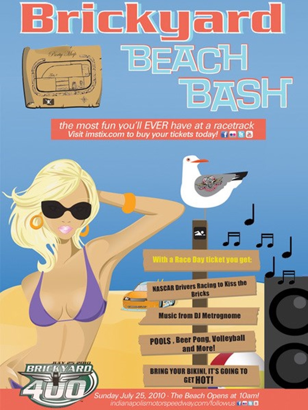 Brickyard Fans: Party At Beach Bash, HANK Stand, Win Autographed Helmet