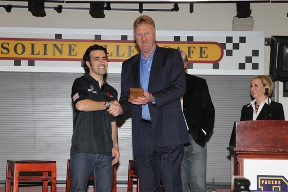 Basketball Legend Bird Presents &#39;500&#39; Winner&#39;s Ring To Franchitti