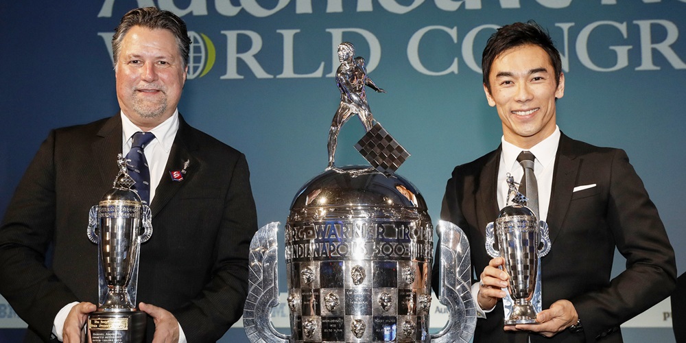 Baby Borg with Michael Andretti and Takuma Sato