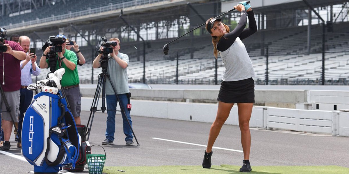 Lexi Thompson at the Indianapolis Motor Speedway