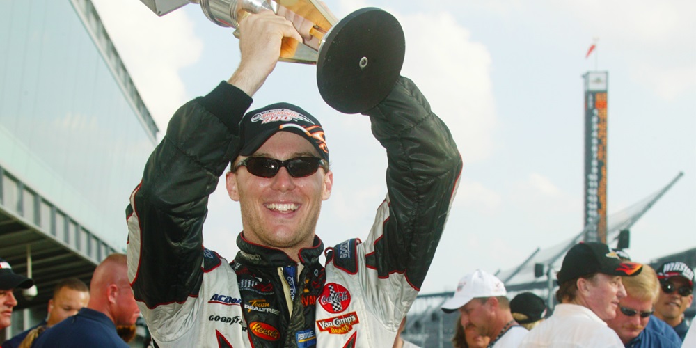 Kevin Harvick winning the first Brickyard 400