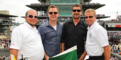 Matt Damon and Christian Bale attend 103rd Running of the Indianapolis 500