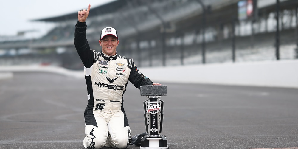 Allmendinger Makes History with Wild Win in Verizon 200 at the Brickyard