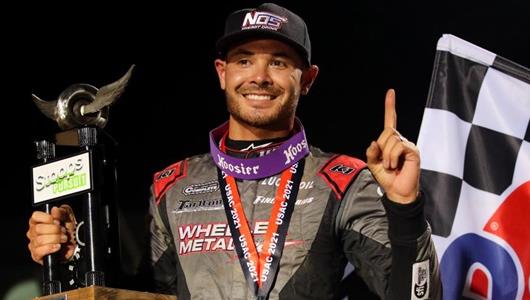 Larson Continues Dirt Domination with Stoops Pursuit Victory at IMS