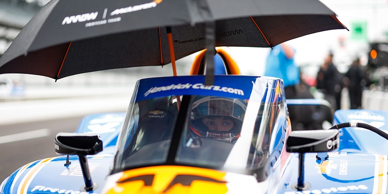 Dixon Tops 229 on Rain-Shortened Opening Day at Indy
