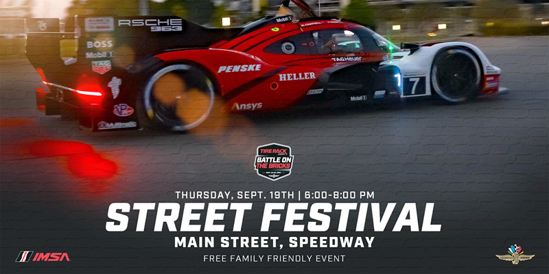 Street Festival Sept. 19 in Speedway To Celebrate IMSA Endurance Race at IMS