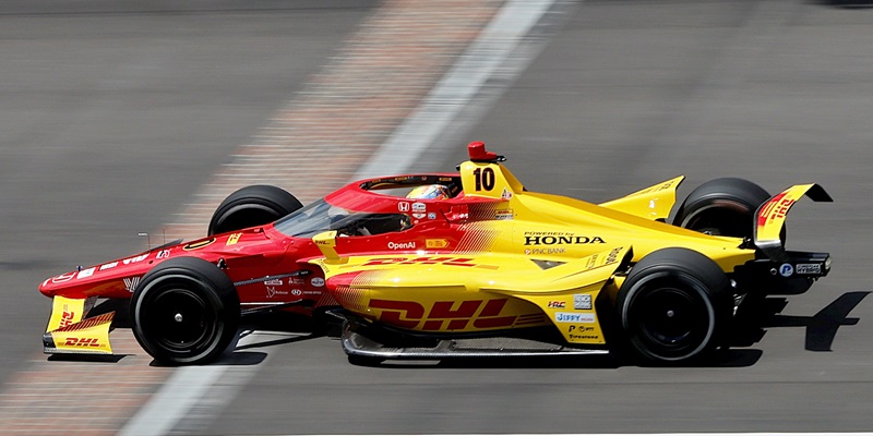 Palou Climbs to Top of Speed Charts on Another Damp Day at Indy