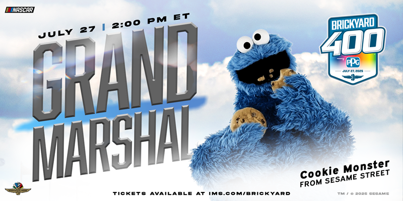 ‘Sesame Street’s’ Cookie Monster Named Brickyard 400 Grand Marshal