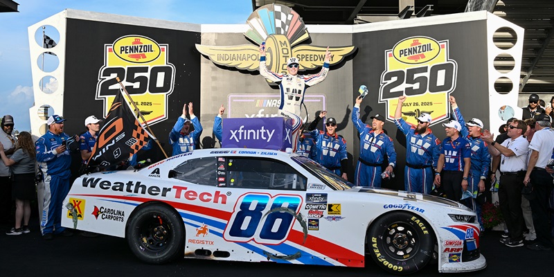 Zilisch Earns Special Pennzoil 250 Victory; Hoosier Briscoe Wins Brickyard Pole