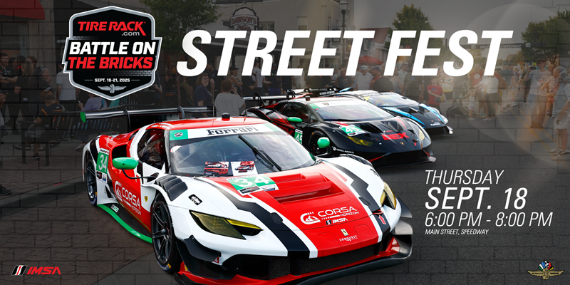 Street Festival Sept. 18 in Speedway To Celebrate IMSA Endurance Race at IMS