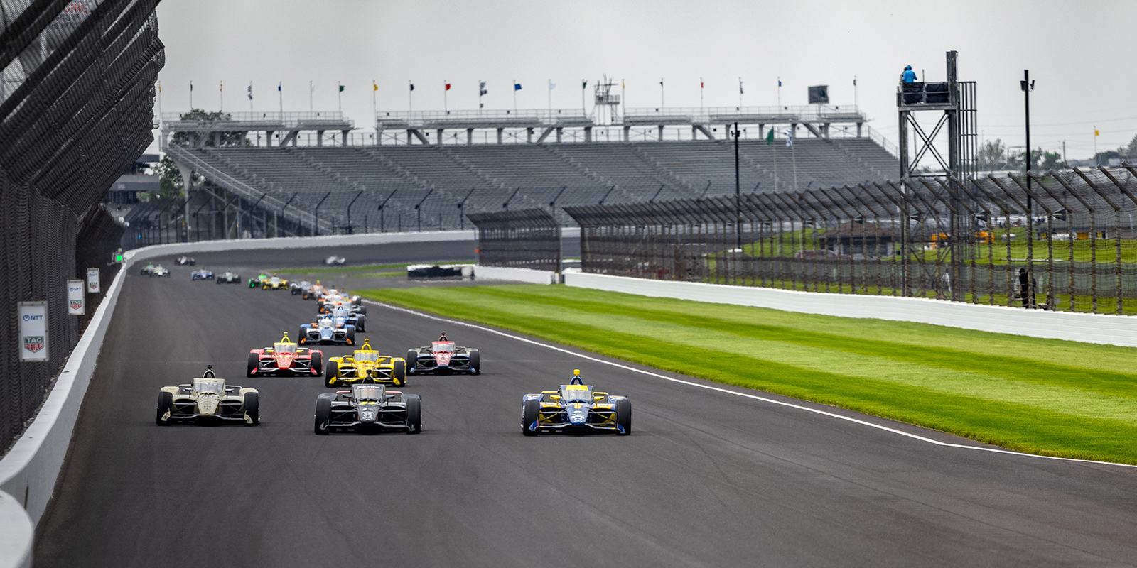 Josef Newgarden Leads Rain-Shortened '500' Practice
