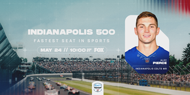 Indianapolis Colts Receiver Alec Pierce in Fastest Seat at Indy 500