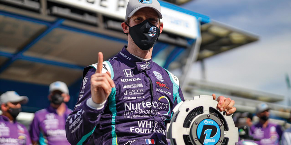 GROSJEAN WINS NTT P1 AWARD FOR GMR GRAND PRIX POLE