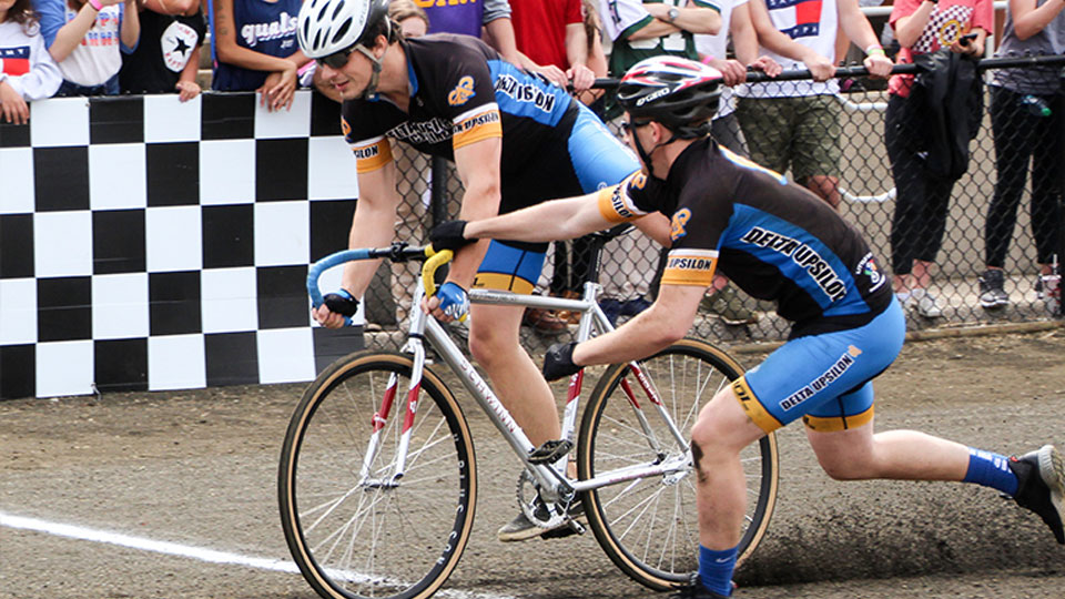 Men competing in the Little 500