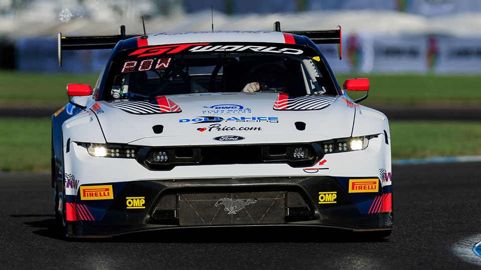 Cars race at the Indianapolis 8 Hour