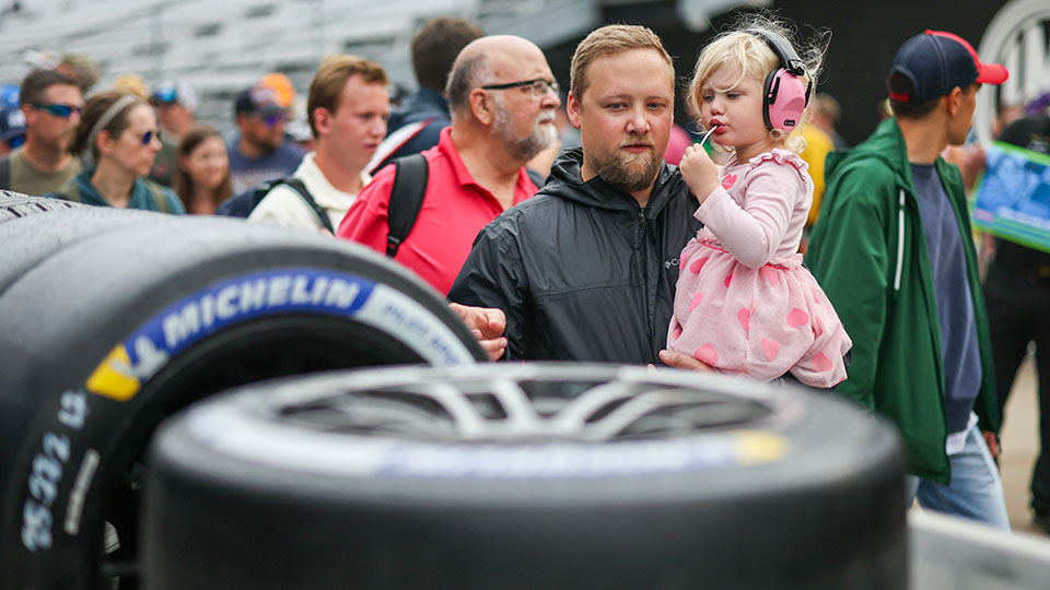 A father and daughter at IMSA