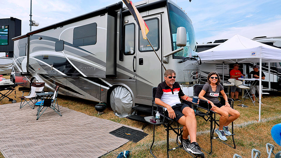 A family camps at IMS