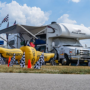 A camper at IMS