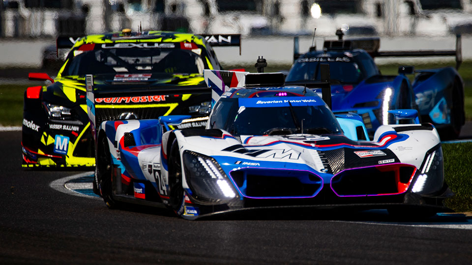 Cars race at IMS