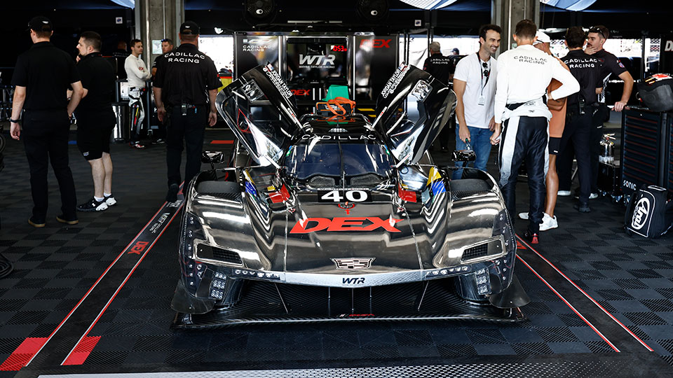 The dex car in its garage