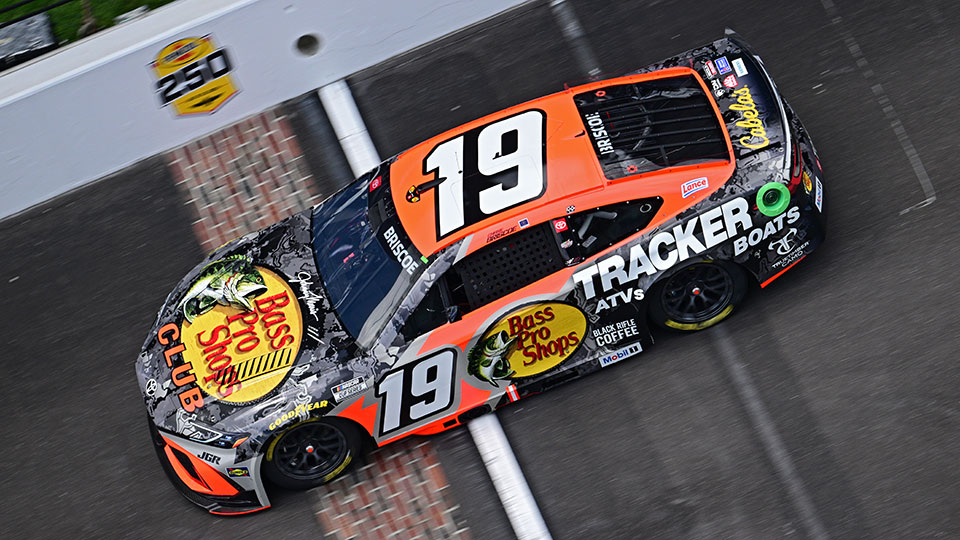 Chase Briscoe crosses the yard of bricks