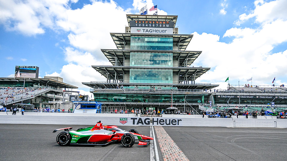 Robert Schwartzman crosses the yard of bricks