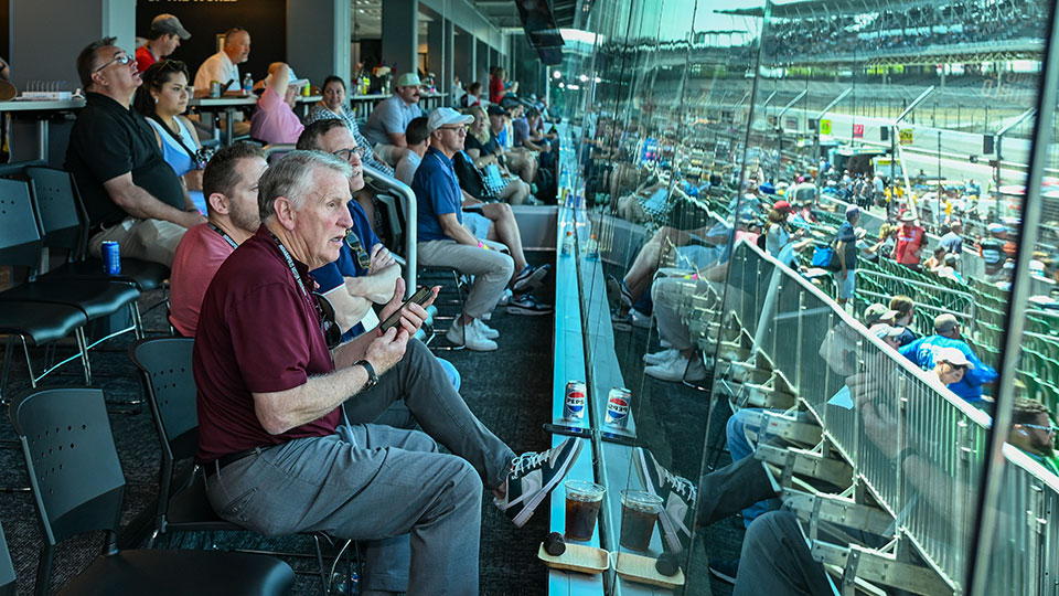 Fans enjoy the suites