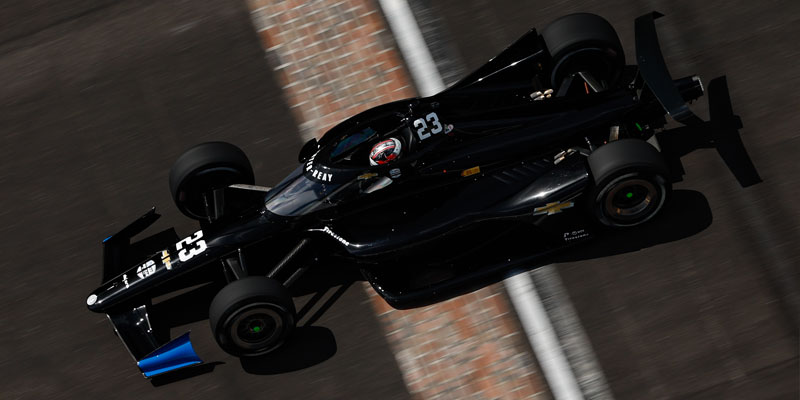 Ryan Hunter-Reay testing at Indianapolis Motor Speedway