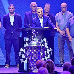 Rosenqvist at the victory celebration