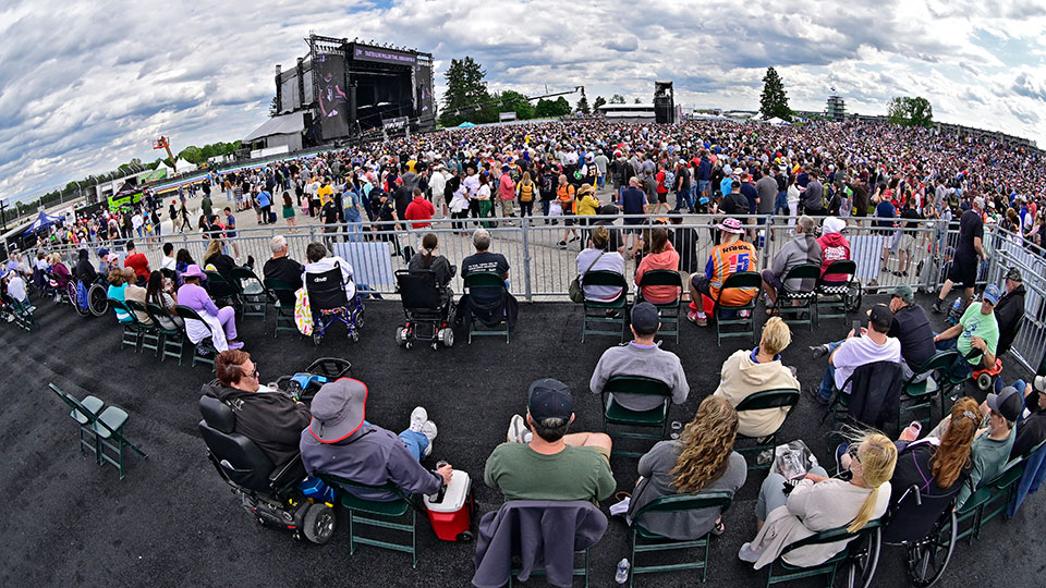 ADA seating for the Carb Day Concert