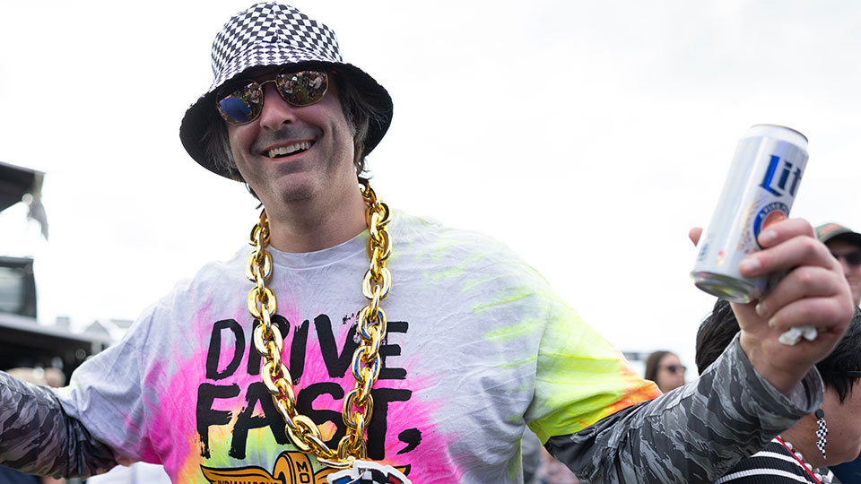 A man enjoys the Miller Lite Carb Day