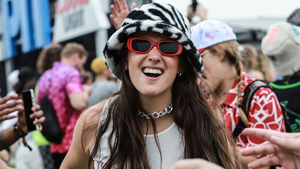 A woman enjoys the Snake Pit VIP