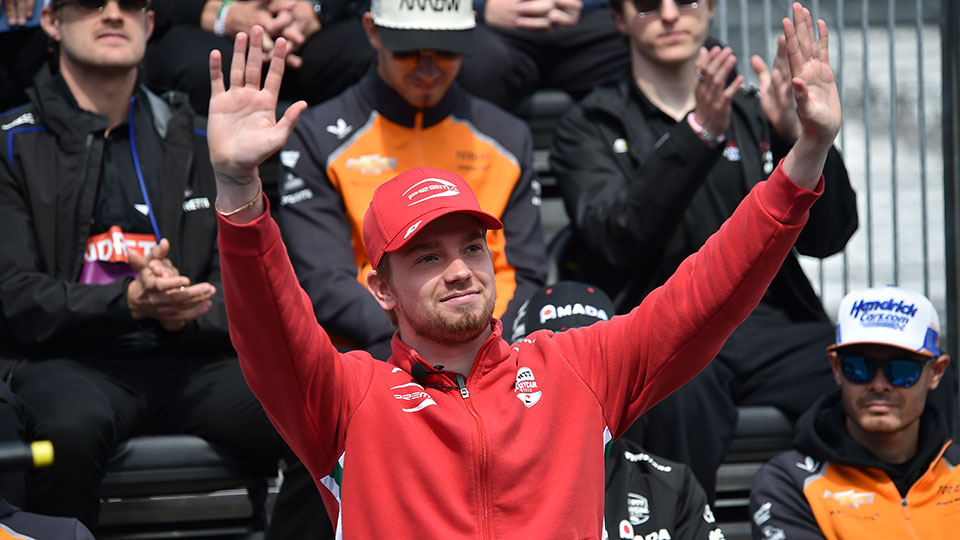 Robert Schwartzman at the Drivers Meeting