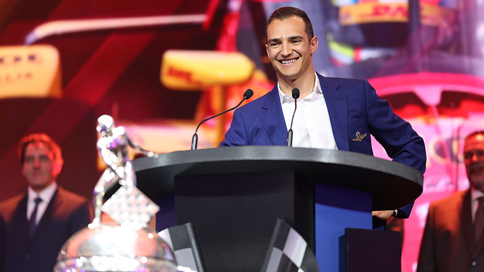 Alex Palou at the Indy 500 Victory Celebration