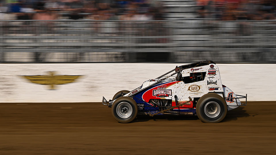 A Sprint Car races at Sprint Week