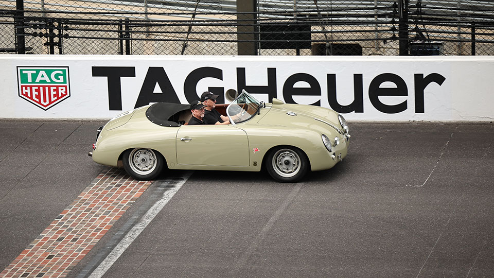 A car participates in the Hagerty Car show