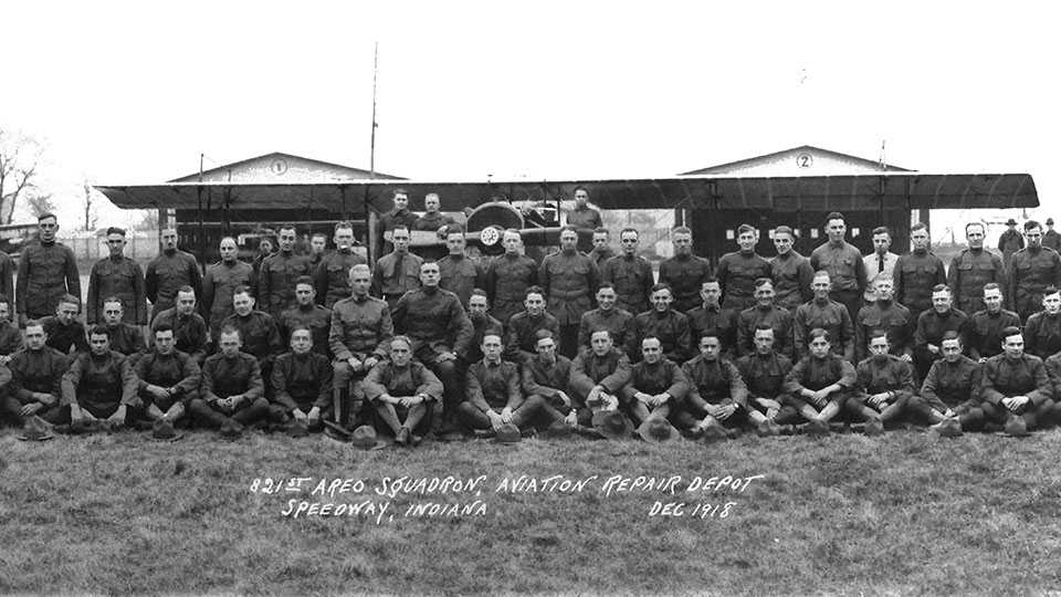 1918 821st Aero Squadron in Speedway Indiana