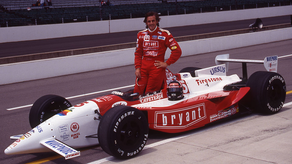 Arie Luyendyk qualifies for the 1996 Indy 500