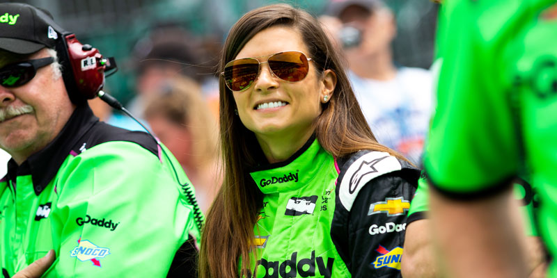 Danica Patrick on pit road in 2018