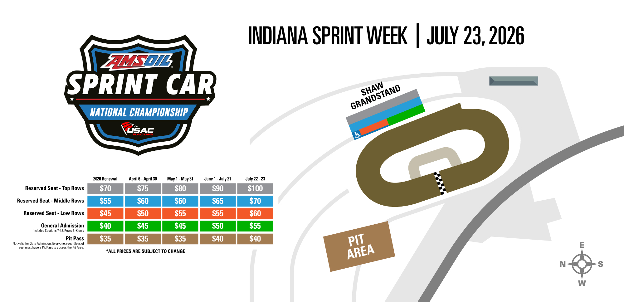 2026  Sprint week price map