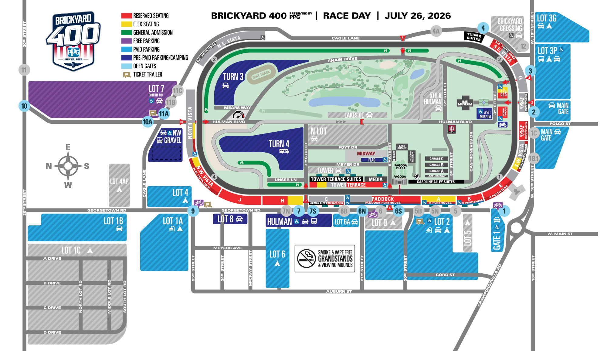 NASCAR Cup Series Race Day Map