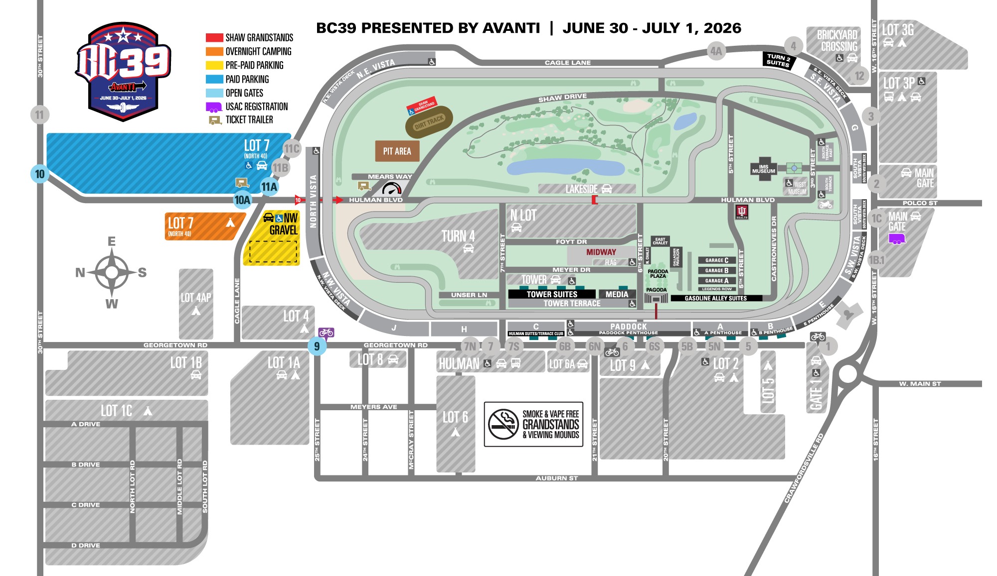 USAC Camping Map