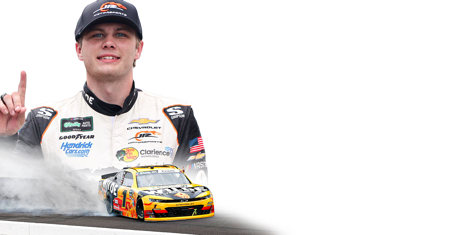 Carson Kvapil celebrates his win